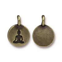 Image 1 of 2 TierraCast Small Buddha Charm pcs Choose Your Color