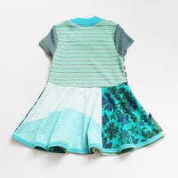 Image 3 of greens polka dots pocket graphic mix prints 3T courtneycourtney dress short sleeve twirly dress bold