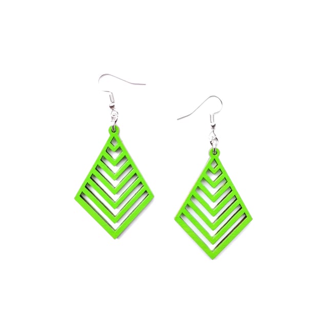 Geometric  Wooden Earrings