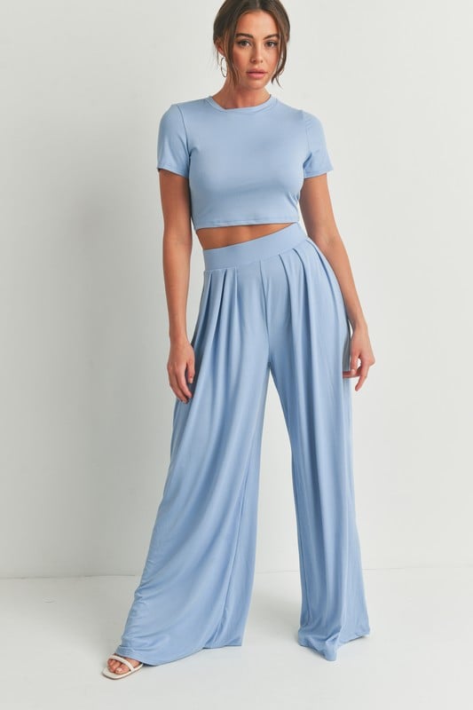 Image of Palazzo Pants Set (blue)