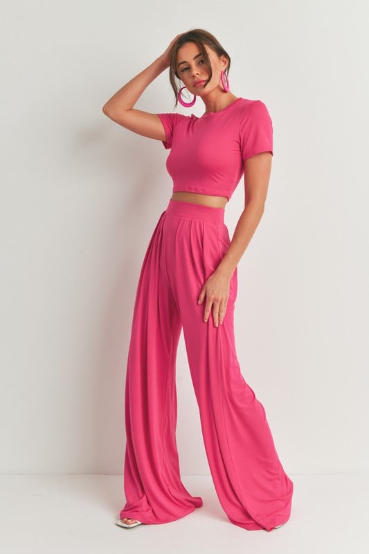 Image of Palazzo Pants Set (pink)