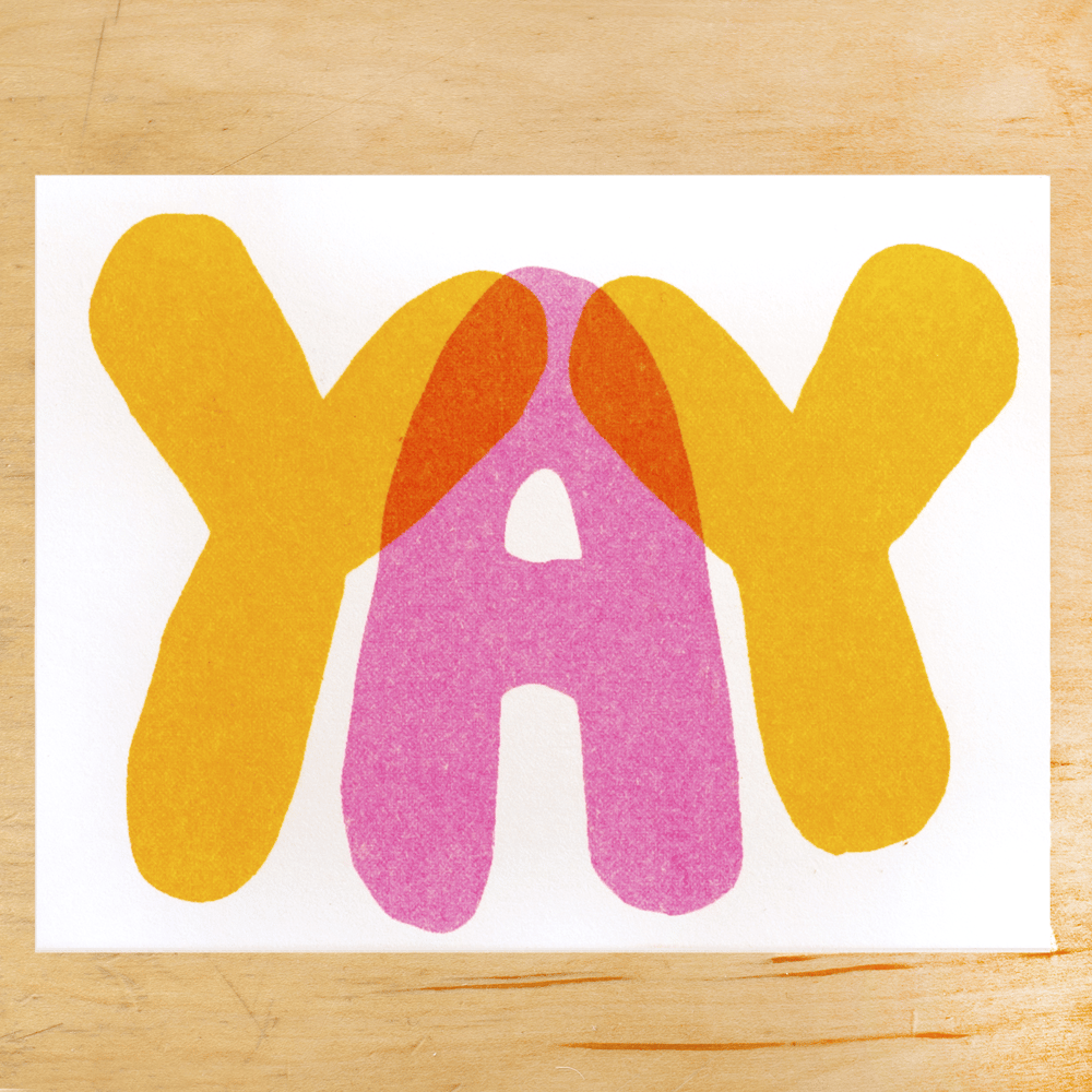 YAY MINI NOTECARD (SINGLE OR BOX OF 6)