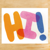 HI! MINI NOTECARD (SINGLE OR BOX OF 6)