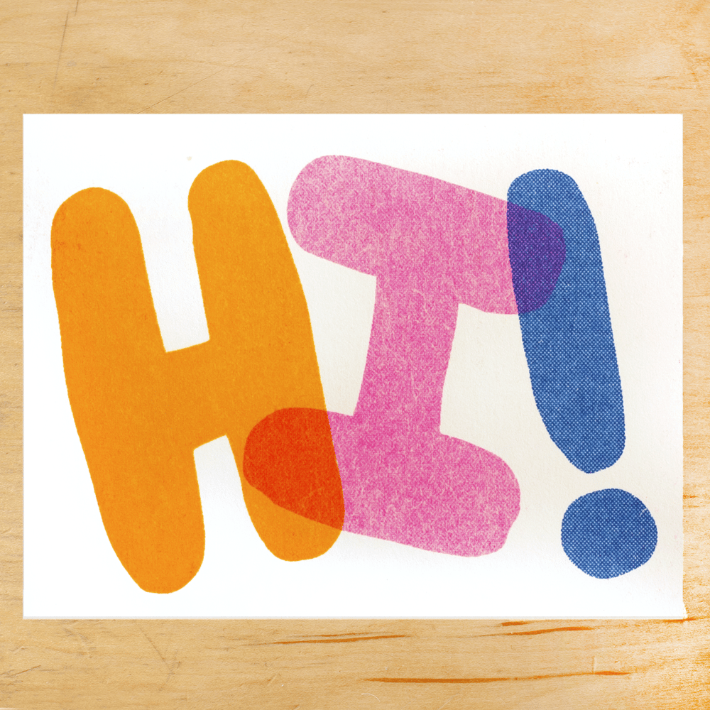 HI! MINI NOTECARD (SINGLE OR BOX OF 6)