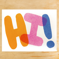Image 1 of HI! MINI NOTECARD (SINGLE OR BOX OF 6)
