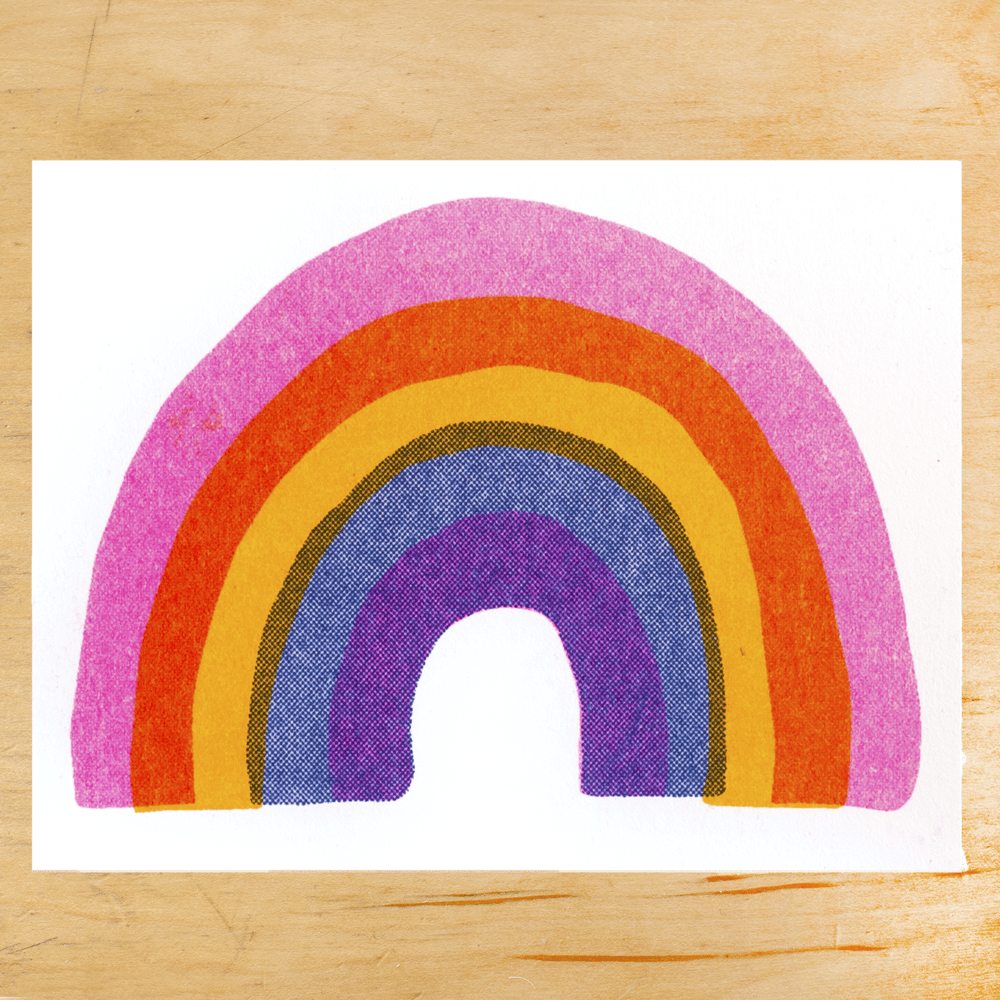 RAINBOW MINI GREETING CARD (SINGLE OR BOX OF 6)