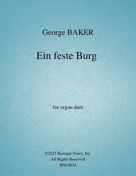 Image of Ein feste Burg Organ Duet; PDF