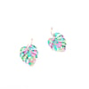 Monstera Hoop Earrings 