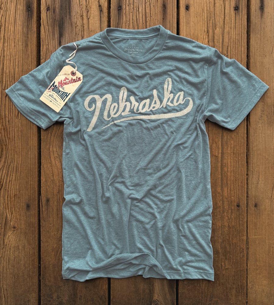 Image of Nebraska Script | Stonewash Denim