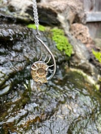 Ammonite fossil pendant