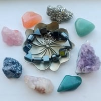 Image 1 of Geometric Hematite Bracelet