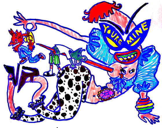 Image of You’re mine marker drawing 