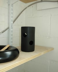 Image 3 of Cut-Out Vase in Black Satin