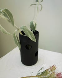 Image 5 of Cut-Out Vase in Black Satin