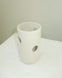 Image 1 of Cut-Out Vase in White Satin