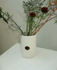 Image 3 of Cut-Out Vase in White Satin