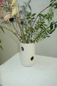 Image 4 of Cut-Out Vase in White Satin