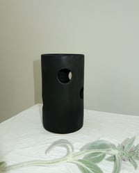 Image 4 of Cut-Out Vase in Black Satin