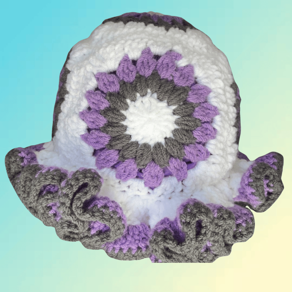 Image of Upgraded Satin Lined Sunburst Ruffle Bucket Hat