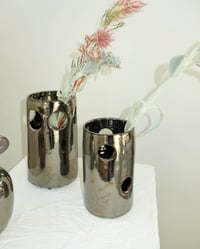 Image 10 of Chrome Cut-Out Vase, Tall