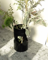 Image 5 of Cut-Out Vase, Black Gloss
