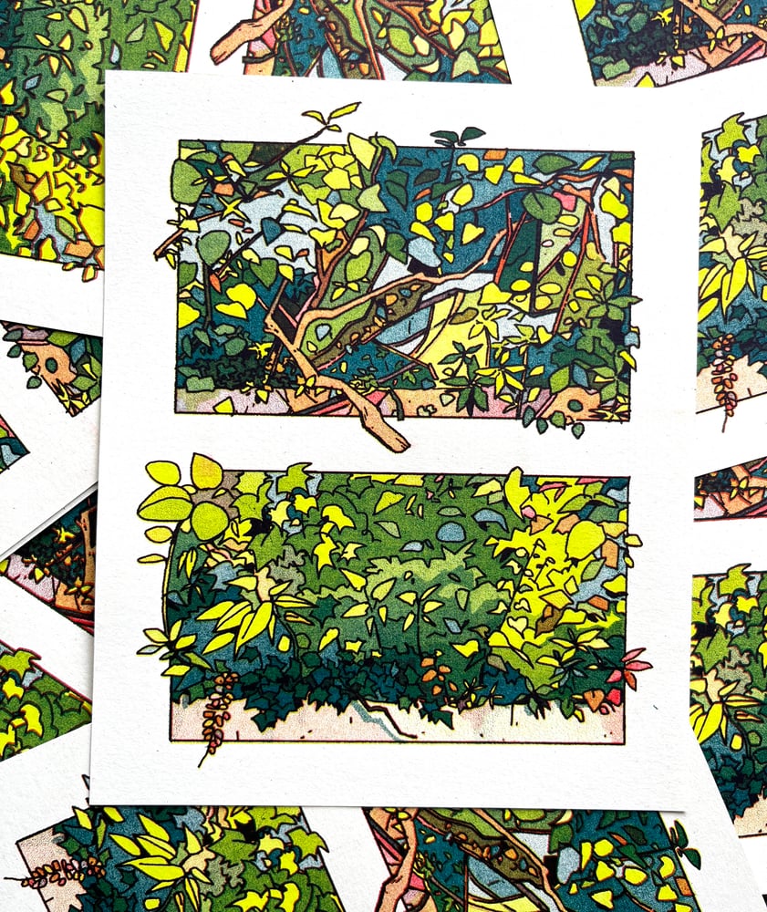 Image of Weeds Risograph Print