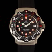 Image 2 of 1990s Zodiac Swiss Formula 36mm Black NOS