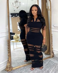 Image 1 of BLACK BARBIE DOLL DRESS