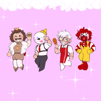 Image 1 of Fast food besties stickers