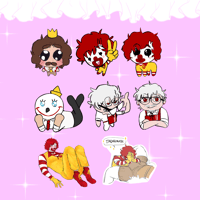 Image 1 of goofy fast food stickers 