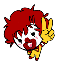 Image 3 of goofy fast food stickers 