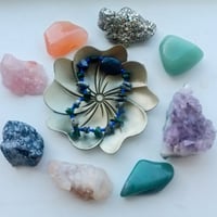 Image 5 of Lapis Lazuli and Green Jasper Chip Bracelet