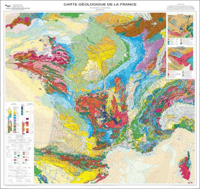 CARTE GÉOLOGIQUE DE LA FRANCE À L'ÉCHELLE DU MILLIONIÈME