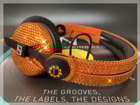 Image 2 of Custom Crystal Orange Sennheiser HD 25 Headphones