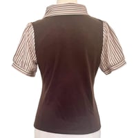 Image 3 of Axes Femme Brown Faux Vest Blouse