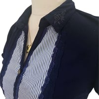 Image 3 of Axes Femme Navy Striped Blouse Top