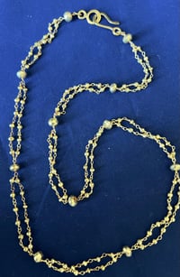 Image 1 of Double beaded gold necklace