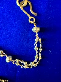 Image 3 of Double beaded gold necklace