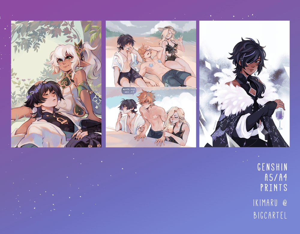 Image of Misc Genshin A5 and A4 prints