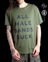 Image 2 of ALL MALE BANDS SUCK t-shirt