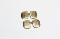Image 1 of Art Deco 14k Gold Cuff Links - Exquisite Original Patina