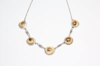 Image 1 of Vintage Artisan Made Sterling Silver, Operculum Necklace - Hand Fabricated