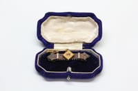 Image 1 of Victorian 15ct Rose Gold Bar Pin, with Original Velvet Box - Truly Exquisite Patina