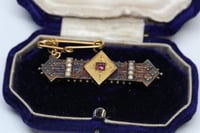 Image 2 of Victorian 15ct Rose Gold Bar Pin, with Original Velvet Box - Truly Exquisite Patina