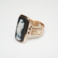 Image 2 of Victorian 14k Rose Gold, Hardstone Figural Cameo Ring