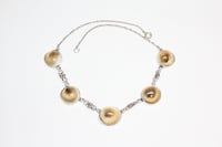 Image 2 of Vintage Artisan Made Sterling Silver, Operculum Necklace - Hand Fabricated