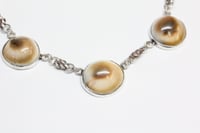 Image 3 of Vintage Artisan Made Sterling Silver, Operculum Necklace - Hand Fabricated