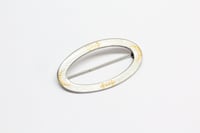 Image 3 of Art Deco Sterling and Glass Enamel Hair Barrette or Scarf Pin - Solid Sterling Silver with Enamel