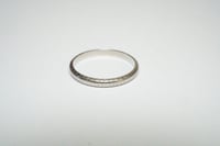 Image 4 of Antique 18k Belais White Gold Pattern Band - Vintage White Gold Pattern Band - Rare, Size 7