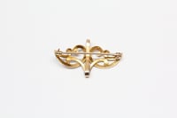 Image 4 of Victorian 10k Gold Chatelaine Brooch - Lovely Antique Hanger Pin - Ribbon Details, Lovely Design